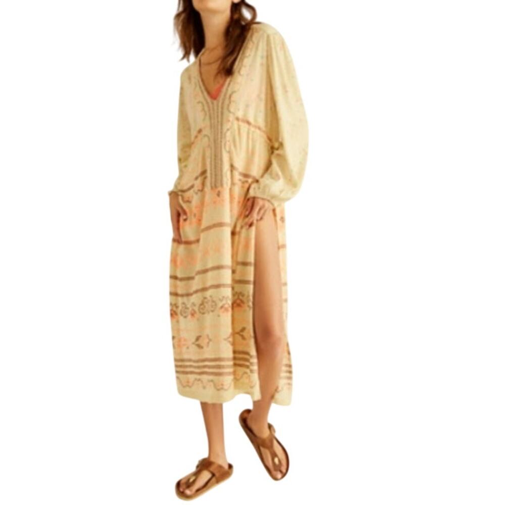 Free People Daliha Midi Dress Medium Boho Festival Coachella Beachy Cotton